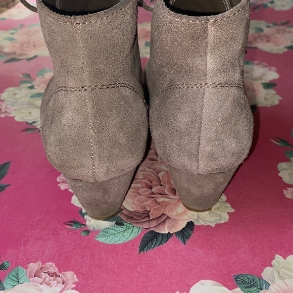Crown vintage boots wedge suede‎ tan taupe leather 6.5 - Picture 5 of 7